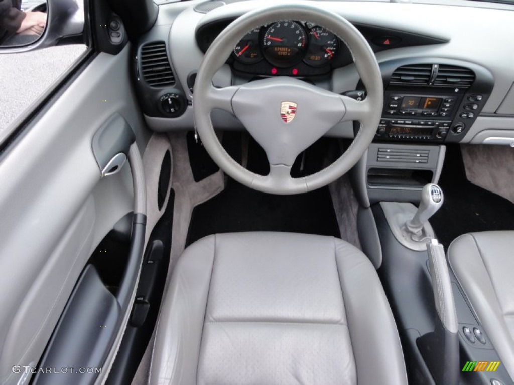 2003 Porsche Boxster Standard Boxster Model Graphite Grey Steering Wheel Photo #55559392