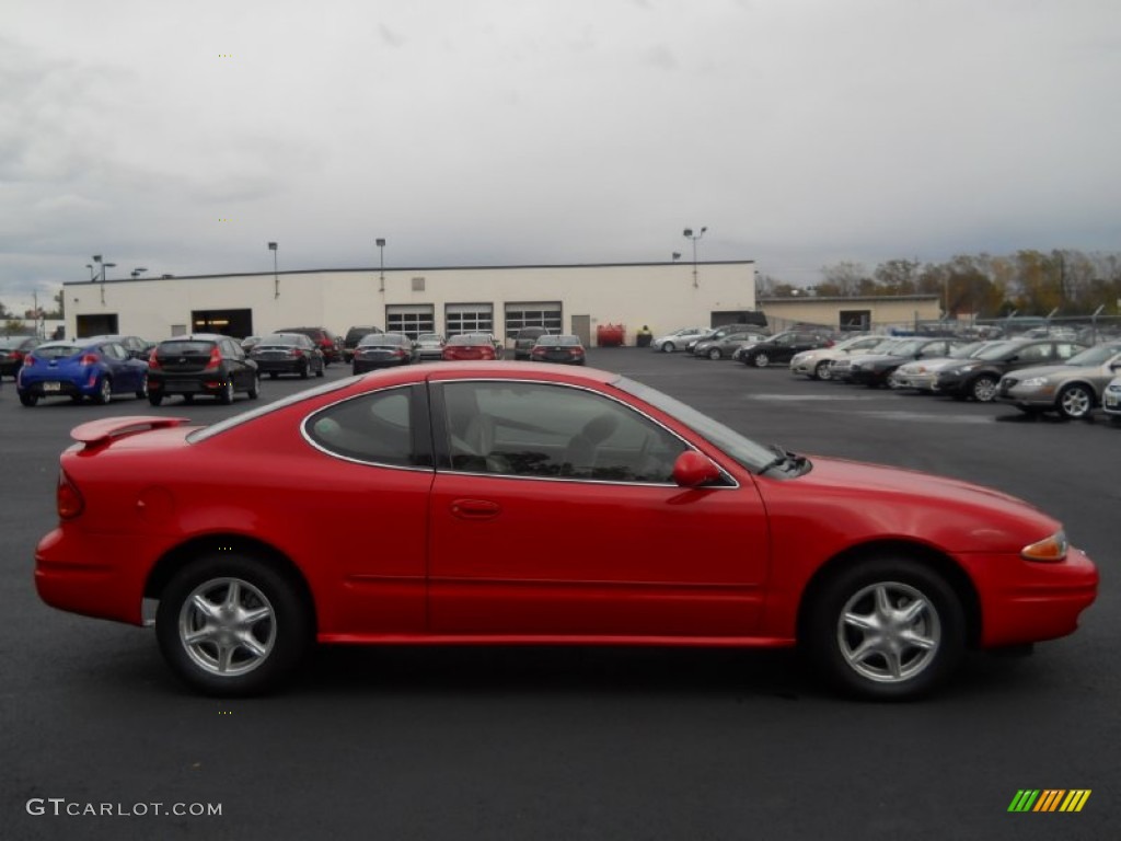 2001 Alero GL Coupe - Bright Red / Pewter photo #17