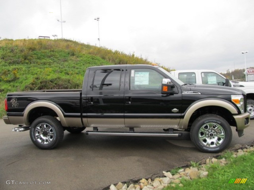 2012 F350 Super Duty King Ranch Crew Cab 4x4 - Black / Chaparral Leather photo #2