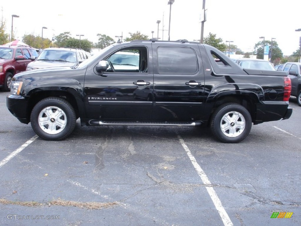 Black 2008 Chevrolet Avalanche Z71 4x4 Exterior Photo #55562742