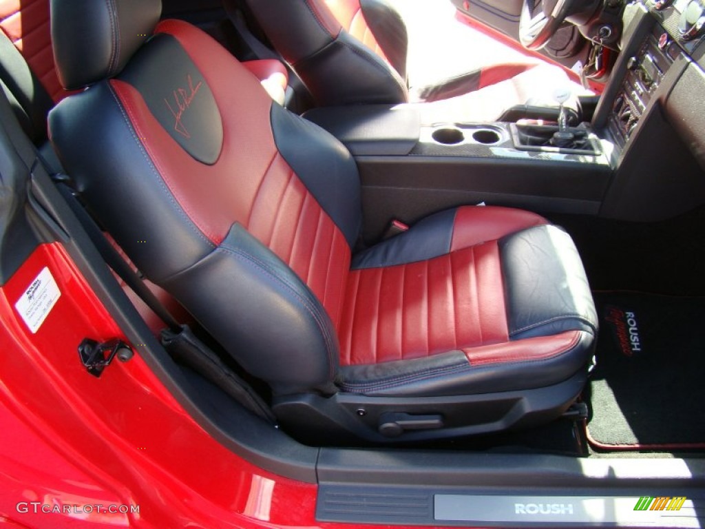 Red/Dark Charcoal Interior 2006 Ford Mustang Roush Stage 1 Coupe Photo #55562889