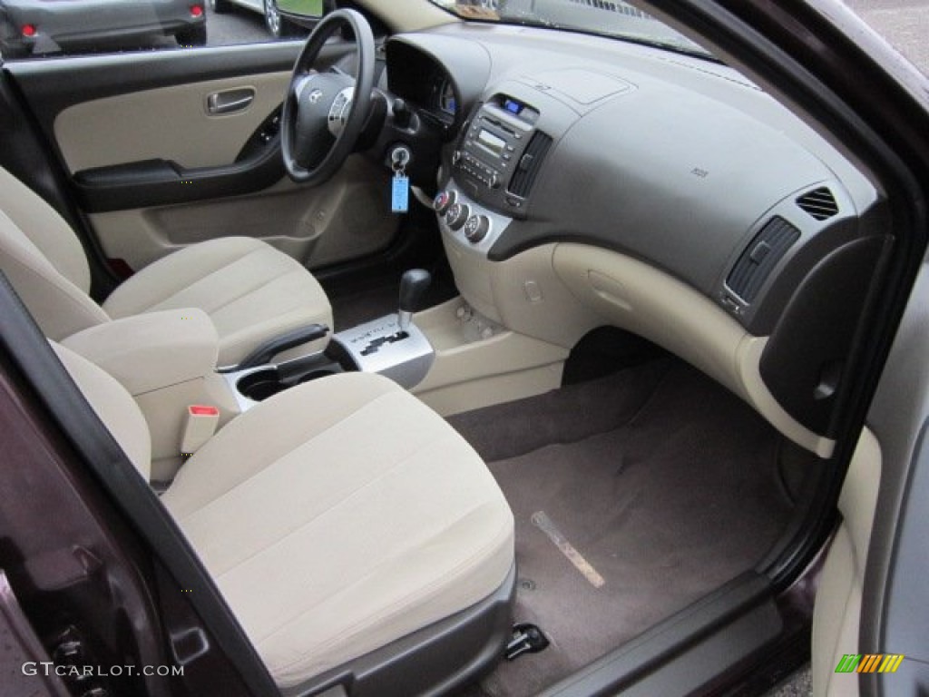 2008 Elantra GLS Sedan - Purple Rain Metallic / Beige photo #9