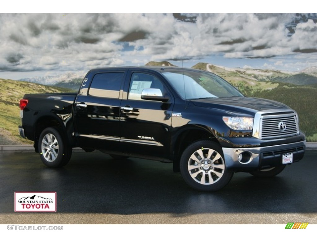 2012 Tundra Platinum CrewMax 4x4 - Black / Black photo #1