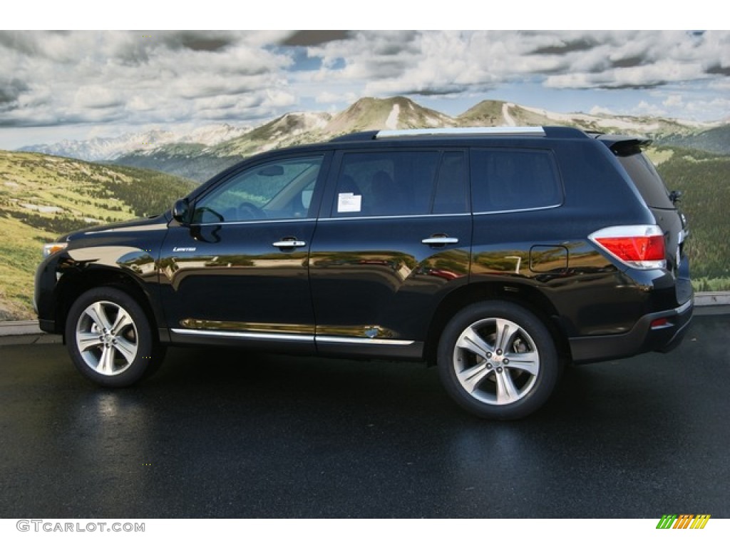 2012 Highlander Limited 4WD - Black / Sand Beige photo #3