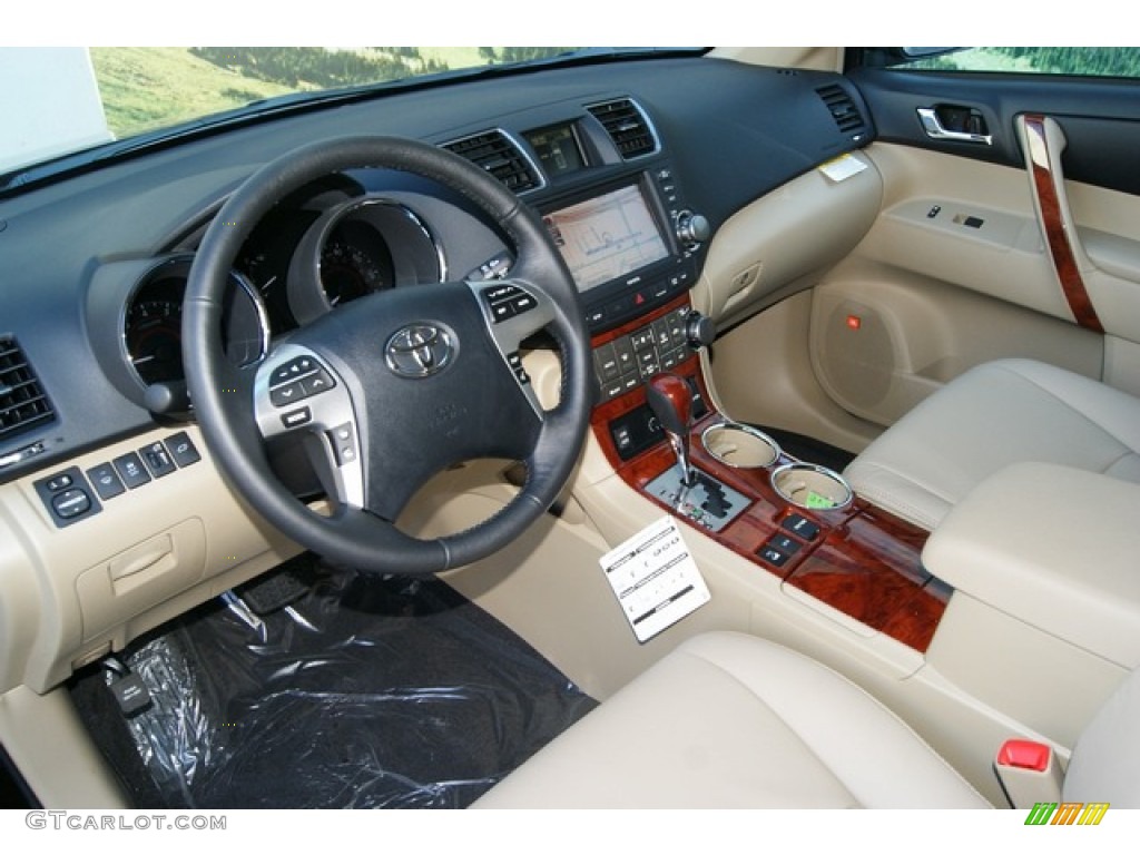Sand Beige Interior 2012 Toyota Highlander Limited 4WD Photo #55567367