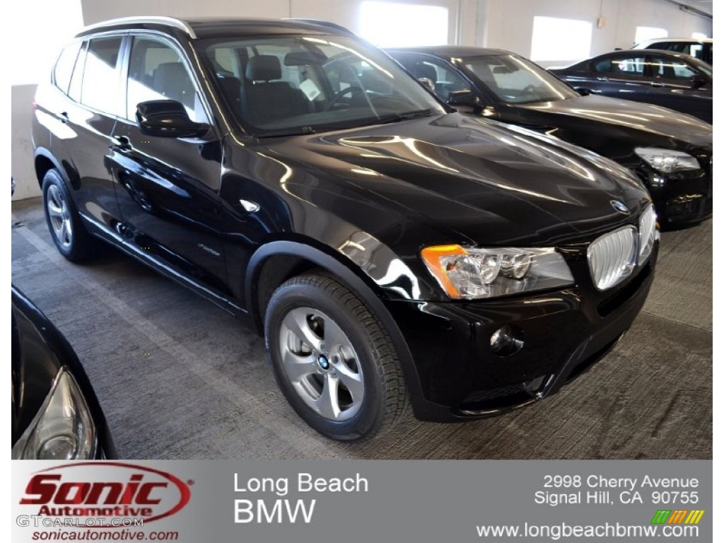 2012 X3 xDrive 28i - Jet Black / Black photo #1