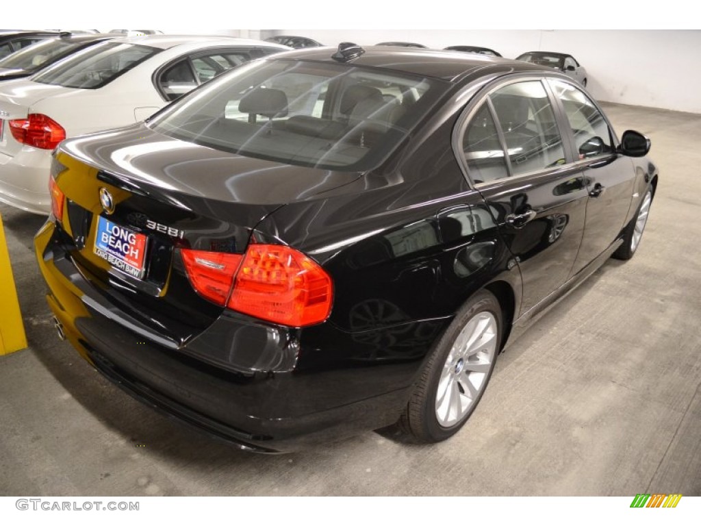 2011 3 Series 328i Sedan - Jet Black / Black Dakota Leather photo #3