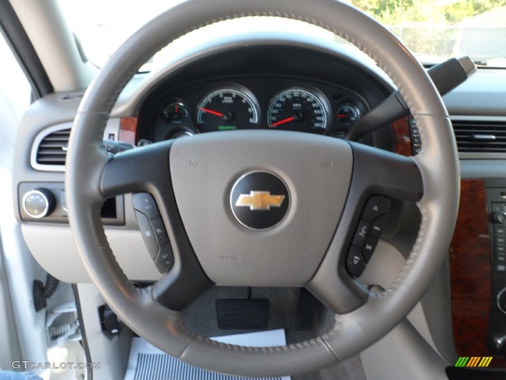 2009 Chevrolet Tahoe Hybrid Light Titanium Steering Wheel Photo #55570498