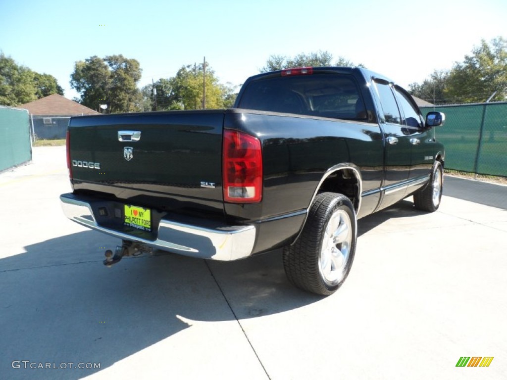 2003 Ram 1500 SLT Quad Cab - Black / Taupe photo #3