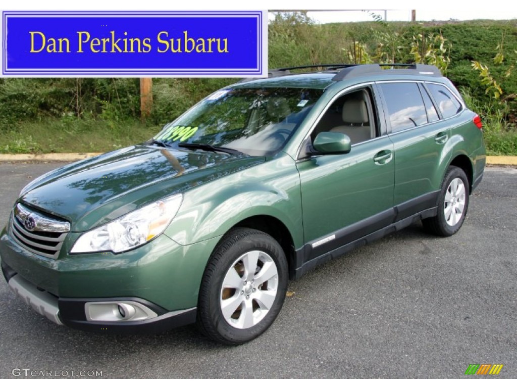 2011 Outback 2.5i Limited Wagon - Cypress Green Pearl / Warm Ivory photo #1