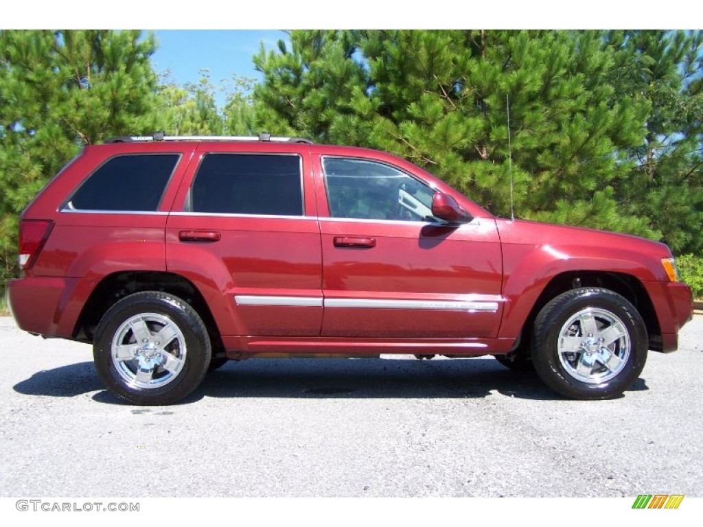 2007 Grand Cherokee Overland - Red Rock Crystal Pearl / Medium Slate Gray photo #7