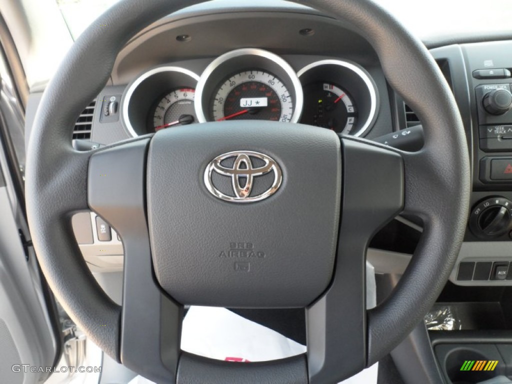 2012 Toyota Tacoma V6 Prerunner Access cab Graphite Steering Wheel Photo #55573345