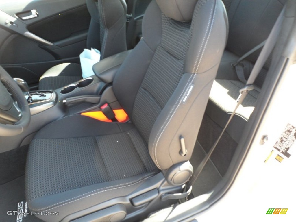 Black Cloth Interior 2012 Hyundai Genesis Coupe 2.0T Photo #55573593