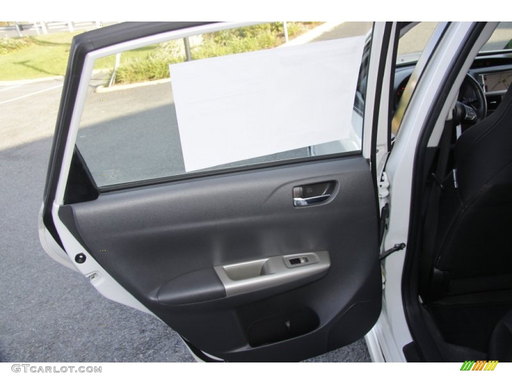 2008 Subaru Impreza WRX Wagon Carbon Black Door Panel Photo #55573935