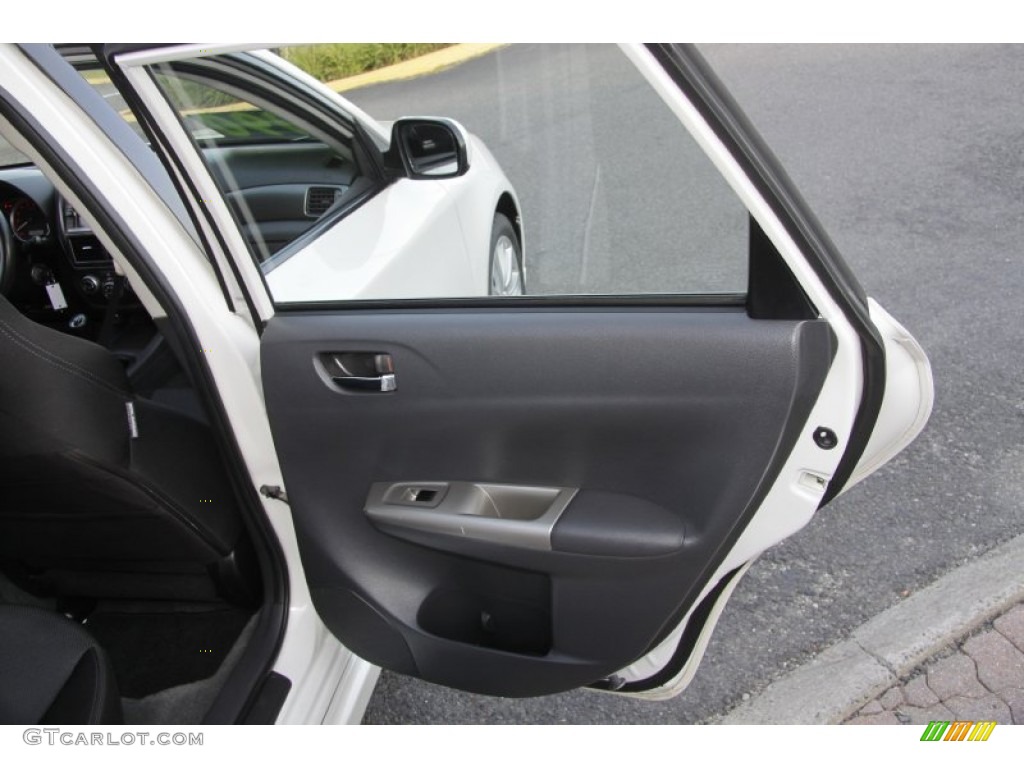 2008 Subaru Impreza WRX Wagon Carbon Black Door Panel Photo #55573941