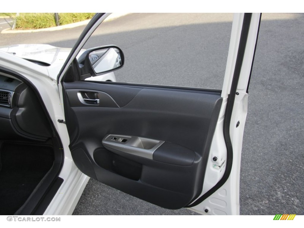 2008 Subaru Impreza WRX Wagon Carbon Black Door Panel Photo #55573951