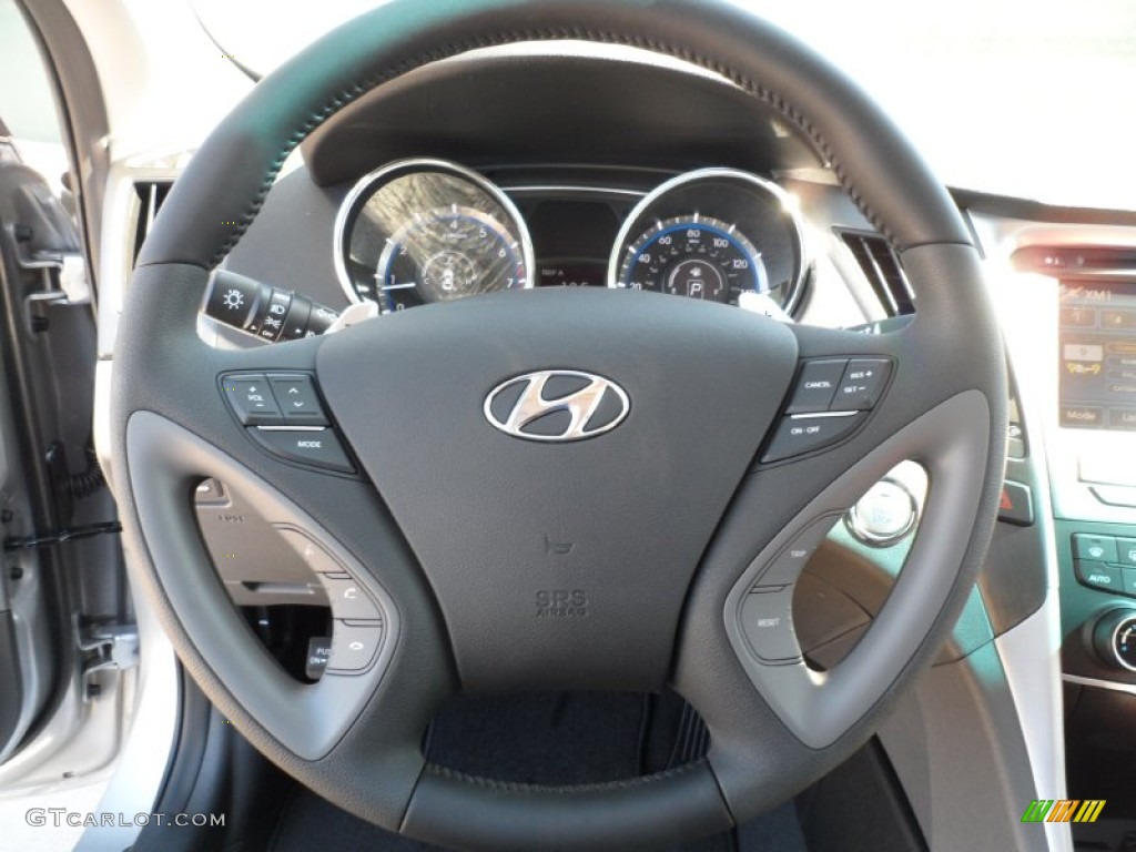 2012 Hyundai Sonata SE 2.0T Gray Steering Wheel Photo #55573986