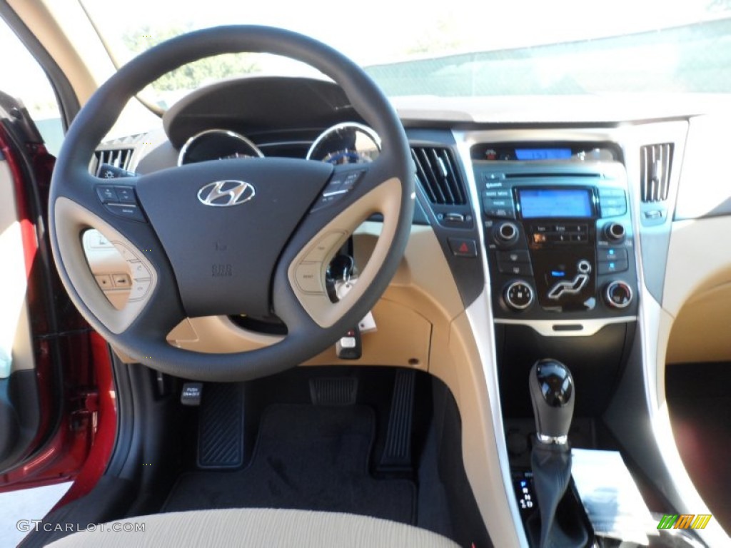 2012 Hyundai Sonata GLS Camel Dashboard Photo #55575486