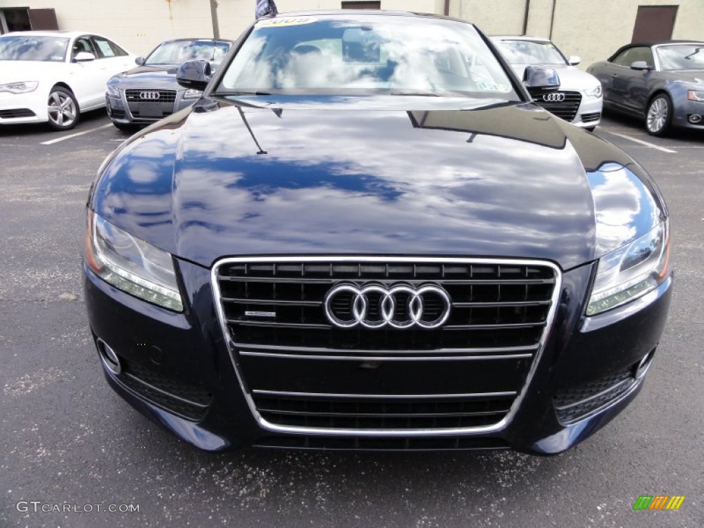 2009 A5 3.2 quattro Coupe - Deep Sea Blue Pearl / Pale Grey photo #3