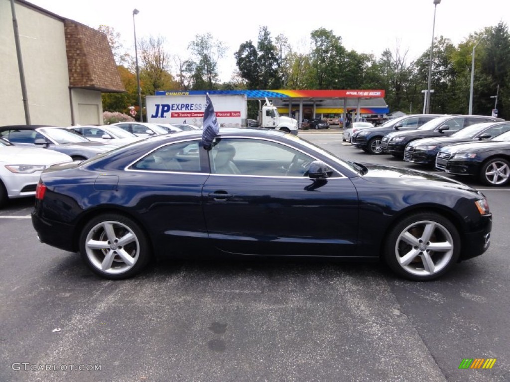 2009 A5 3.2 quattro Coupe - Deep Sea Blue Pearl / Pale Grey photo #7