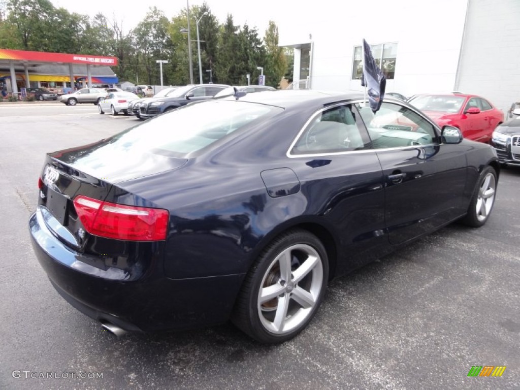 2009 A5 3.2 quattro Coupe - Deep Sea Blue Pearl / Pale Grey photo #8