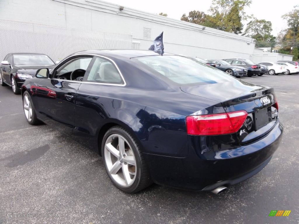 2009 A5 3.2 quattro Coupe - Deep Sea Blue Pearl / Pale Grey photo #10