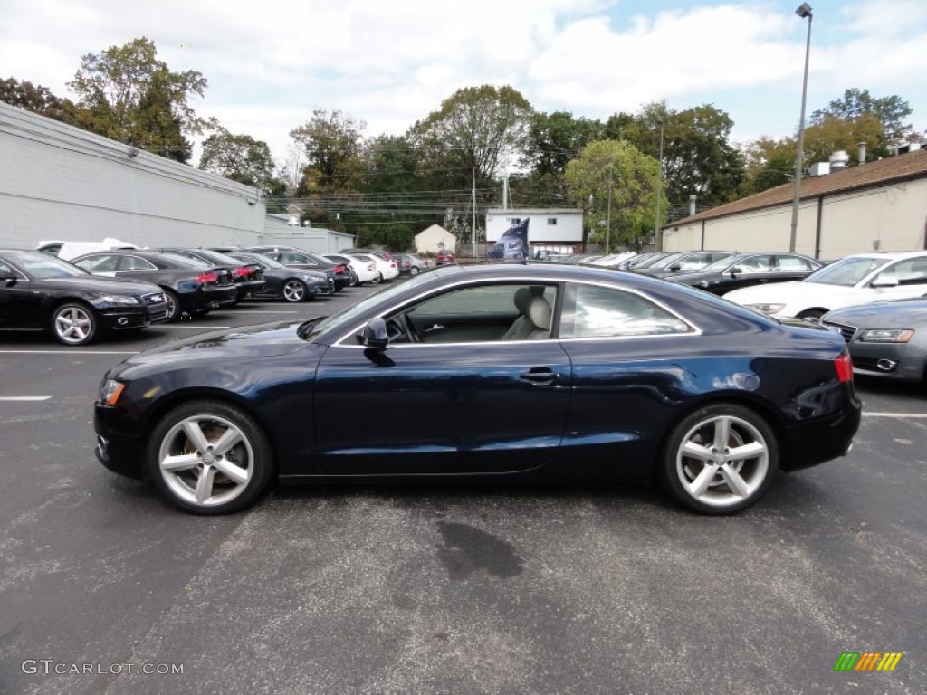 2009 A5 3.2 quattro Coupe - Deep Sea Blue Pearl / Pale Grey photo #11