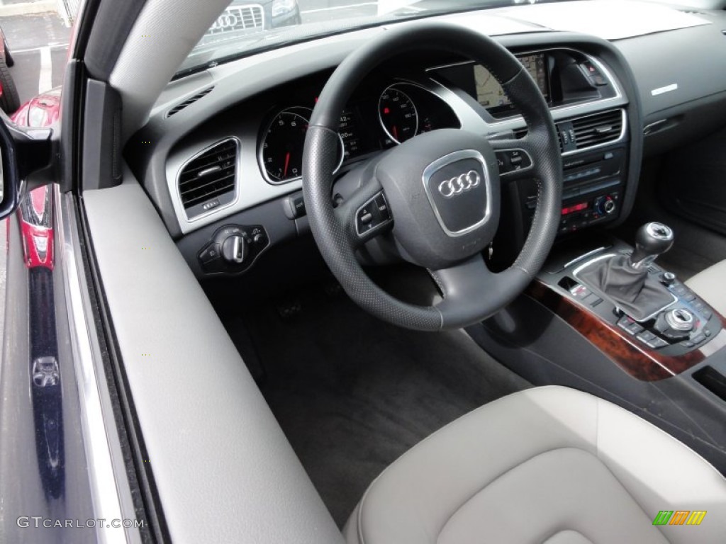 2009 A5 3.2 quattro Coupe - Deep Sea Blue Pearl / Pale Grey photo #12