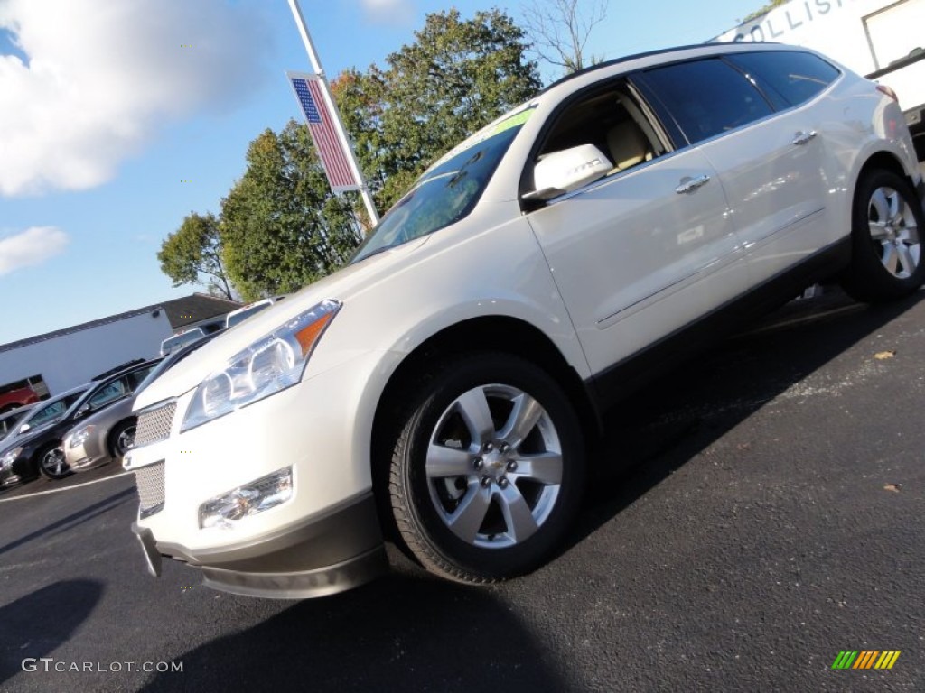 2012 Traverse LTZ AWD - White Diamond Tricoat / Cashmere/Ebony photo #1