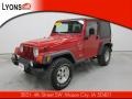 2000 Flame Red Jeep Wrangler Sport 4x4  photo #1