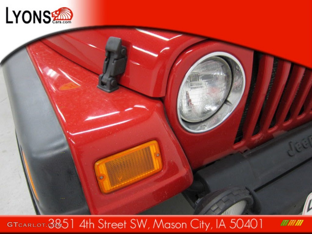 2000 Wrangler Sport 4x4 - Flame Red / Agate photo #12