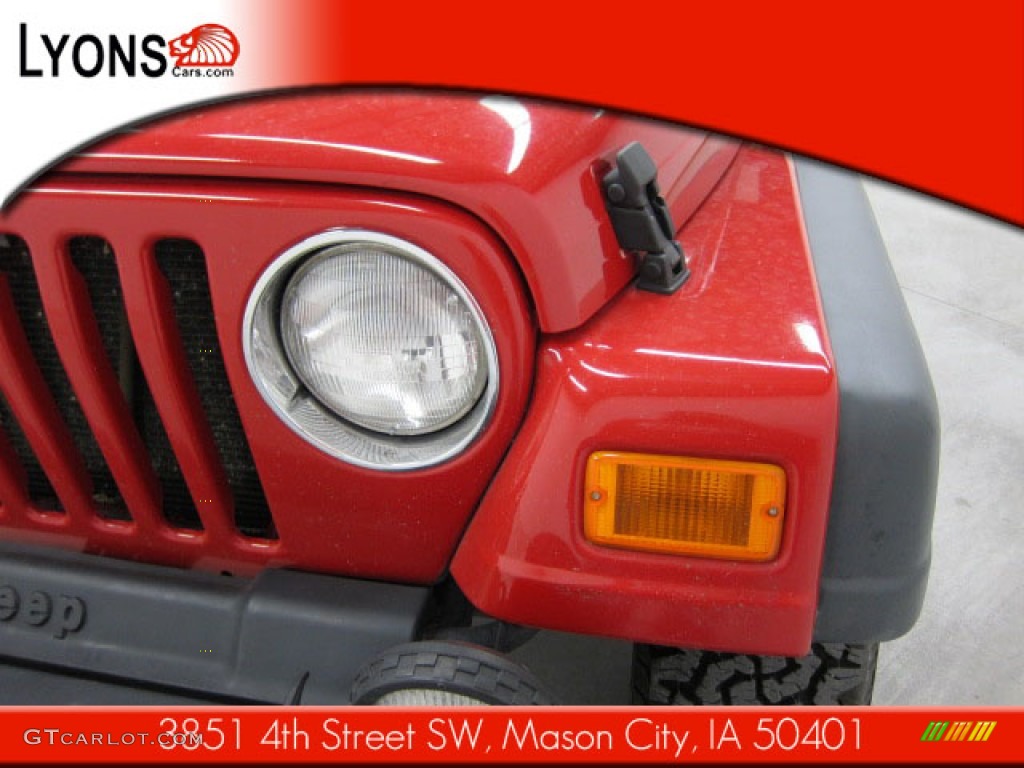2000 Wrangler Sport 4x4 - Flame Red / Agate photo #14