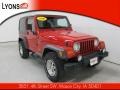 2000 Flame Red Jeep Wrangler Sport 4x4  photo #15