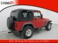 2000 Flame Red Jeep Wrangler Sport 4x4  photo #17