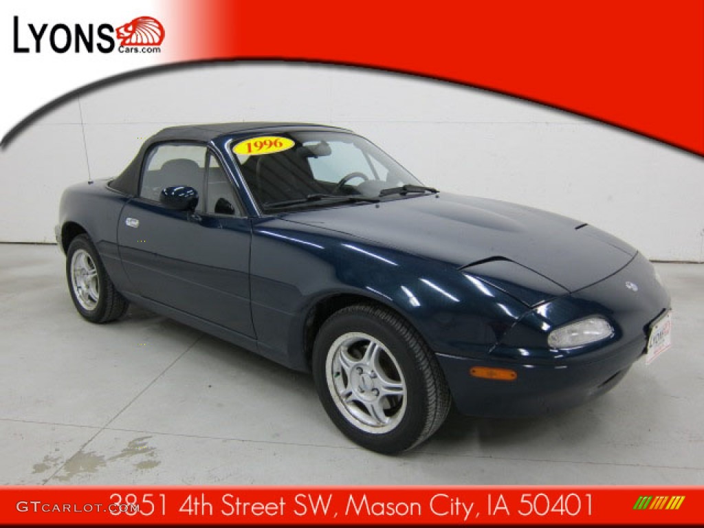 1996 MX-5 Miata Roadster - Montego Blue Pearl Metallic / Black photo #18