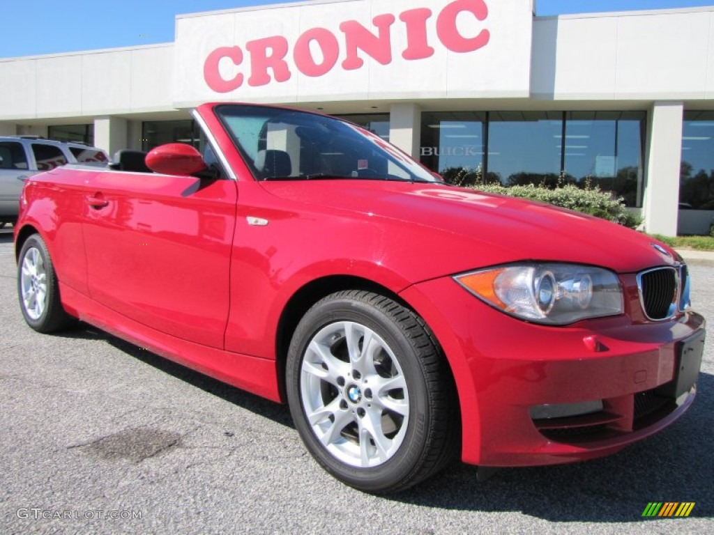 2008 1 Series 128i Convertible - Crimson Red / Black photo #1