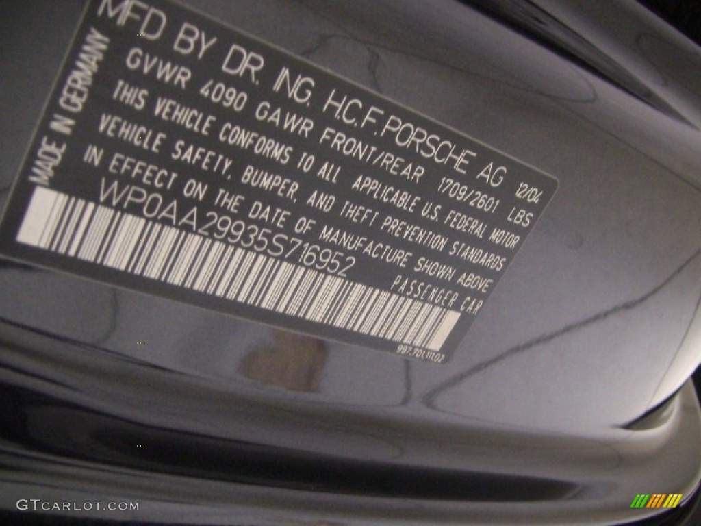 2005 911 Carrera Coupe - Atlas Grey Metallic / Black photo #15
