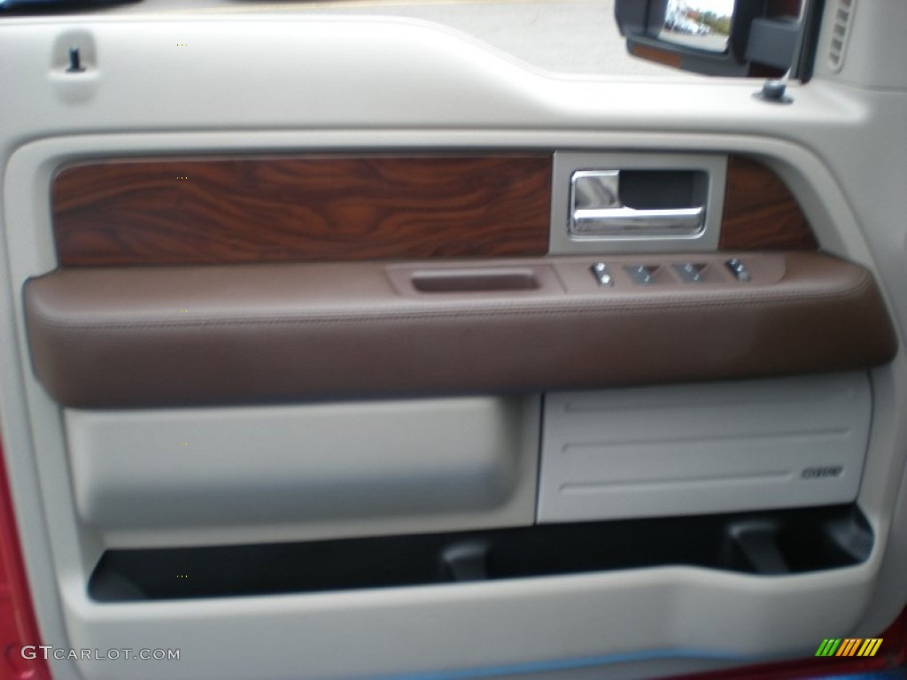 2010 F150 Platinum SuperCrew 4x4 - Red Candy Metallic / Medium Stone Leather/Sienna Brown photo #11