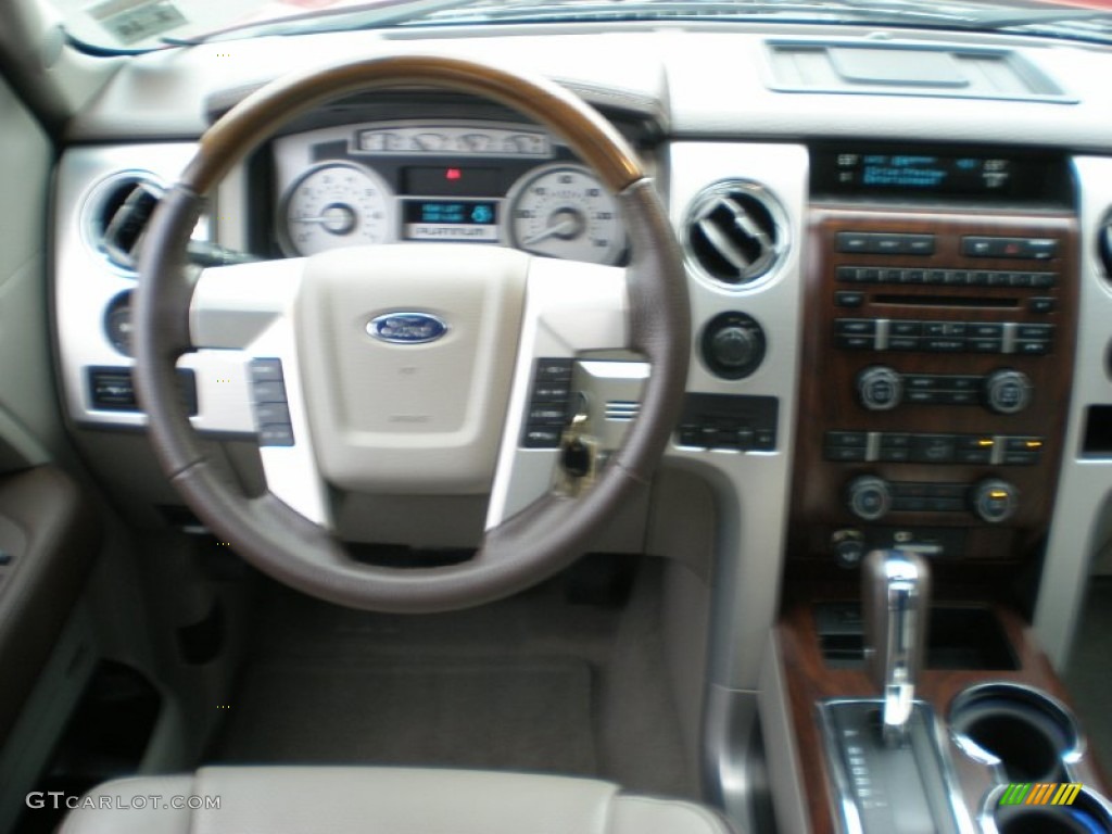 2010 F150 Platinum SuperCrew 4x4 - Red Candy Metallic / Medium Stone Leather/Sienna Brown photo #21