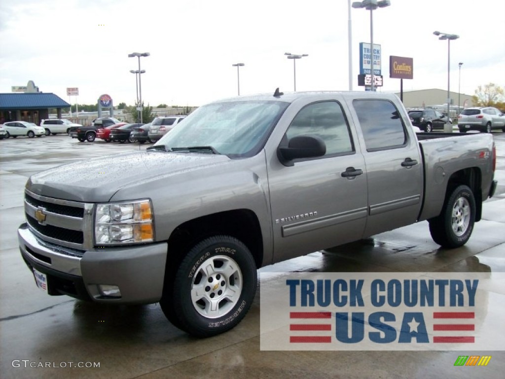 2009 Silverado 1500 LT Z71 Crew Cab 4x4 - Graystone Metallic / Ebony photo #1