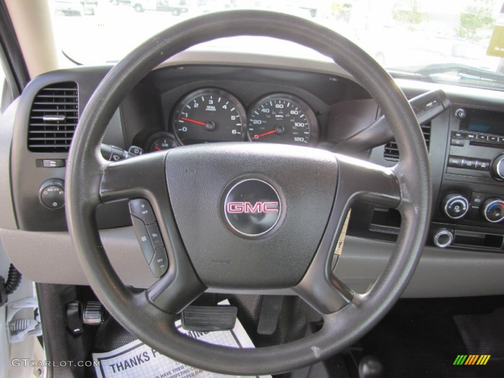 2008 GMC Sierra 1500 Regular Cab 4x4 Dark Titanium Steering Wheel Photo #55584397