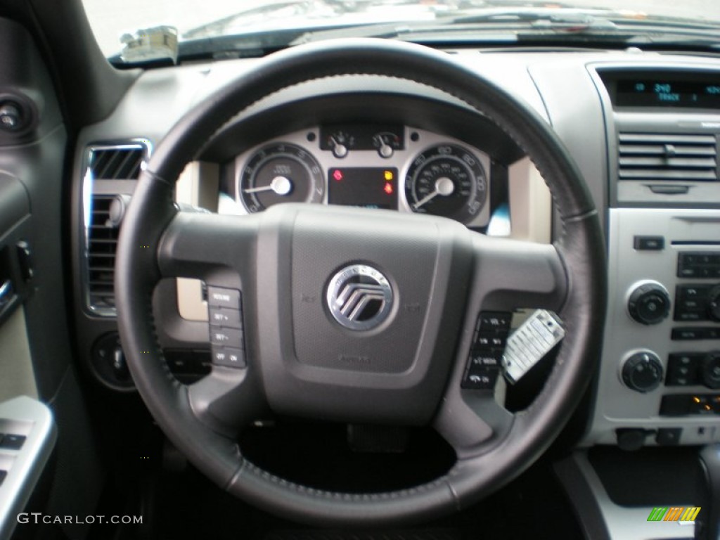 2009 Mercury Mariner I4 Black Steering Wheel Photo #55584799