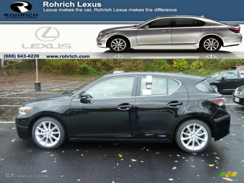 2012 CT 200h Hybrid Premium - Obsidian Black / Black photo #1