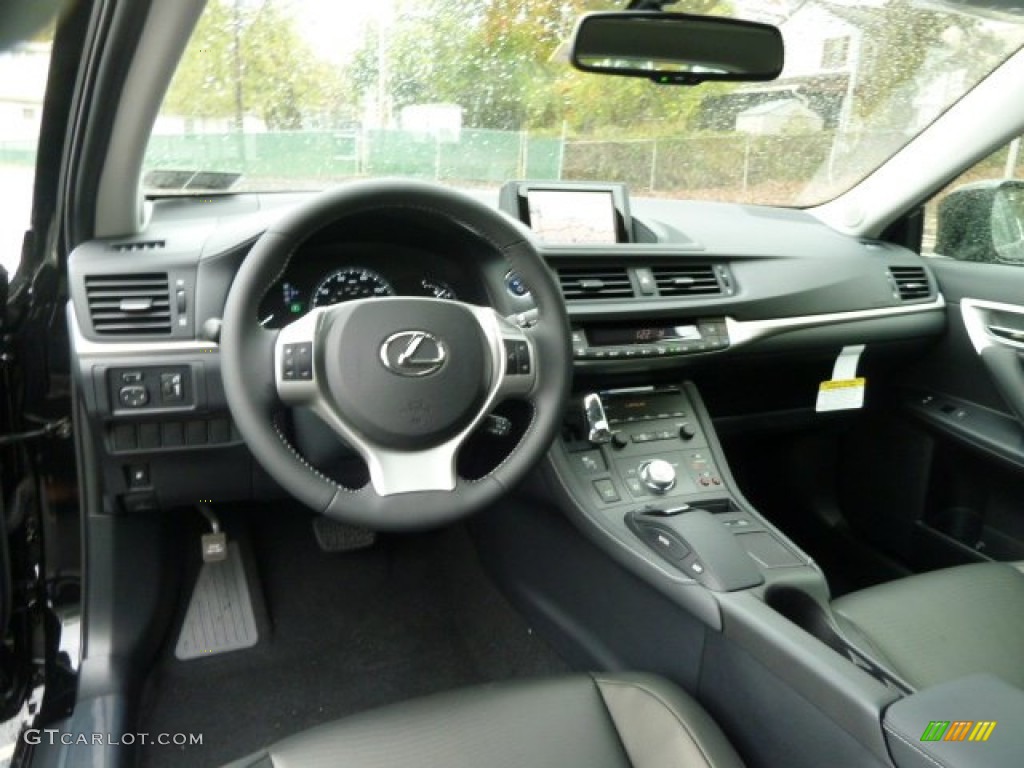 2012 Lexus CT 200h Hybrid Premium Black Dashboard Photo #55585684