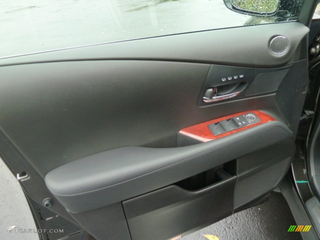 2012 Lexus RX 350 AWD Black Door Panel Photo #55585939
