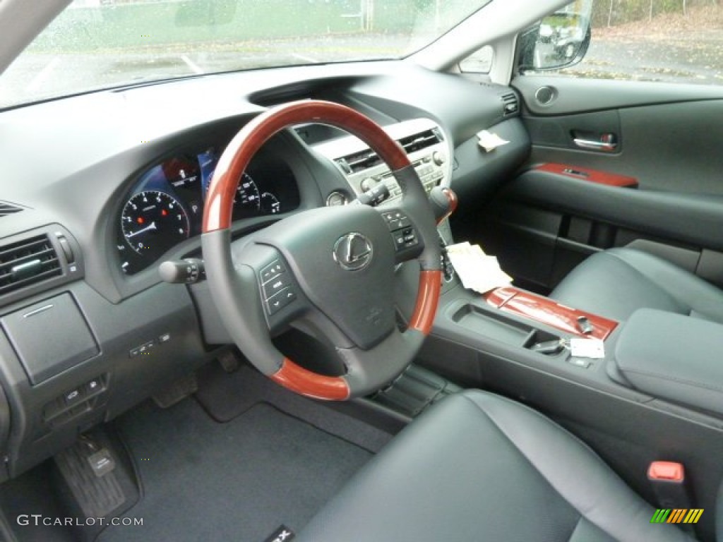 Black Interior 2012 Lexus RX 350 AWD Photo #55585945