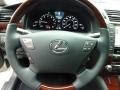 2012 Lexus LS Black/Medium Brown Walnut Interior Steering Wheel Photo