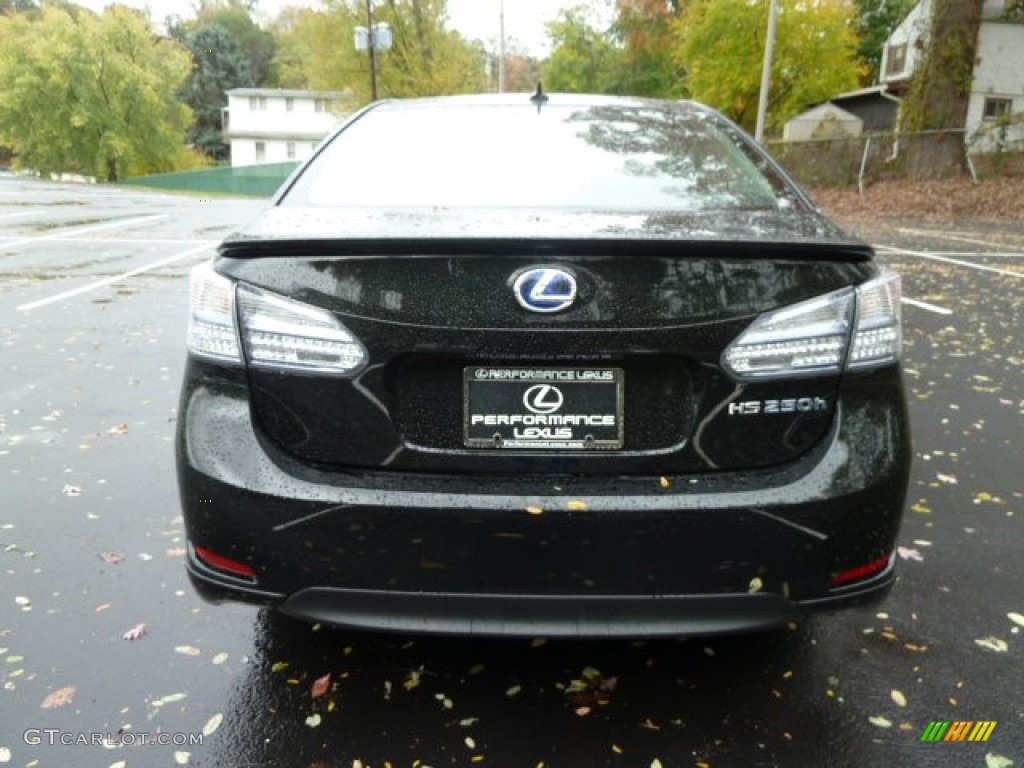 2011 HS 250h Hybrid Premium - Obsidian Black / Black/Brown Walnut photo #3