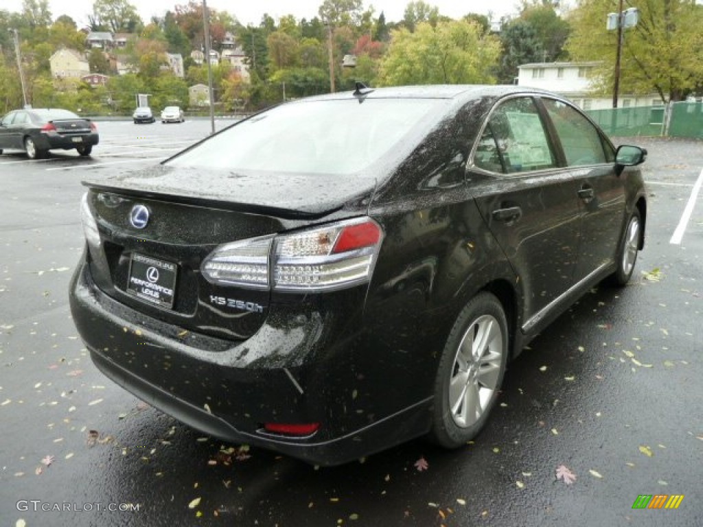 2011 HS 250h Hybrid Premium - Obsidian Black / Black/Brown Walnut photo #4