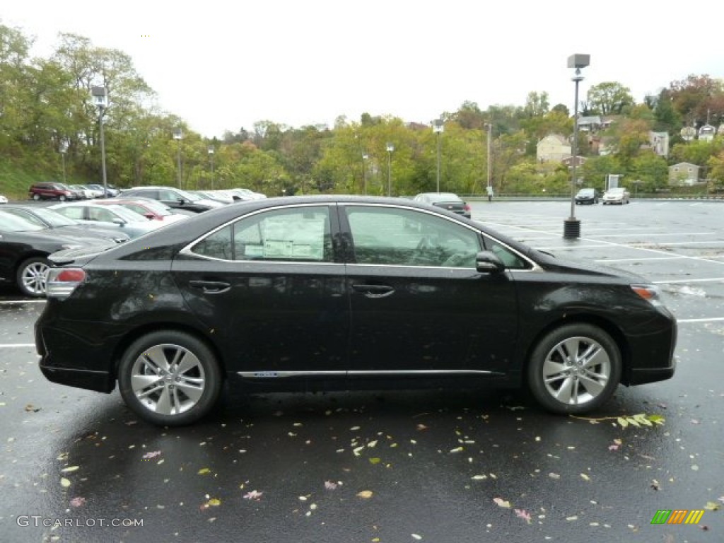 Obsidian Black 2011 Lexus HS 250h Hybrid Premium Exterior Photo #55586230